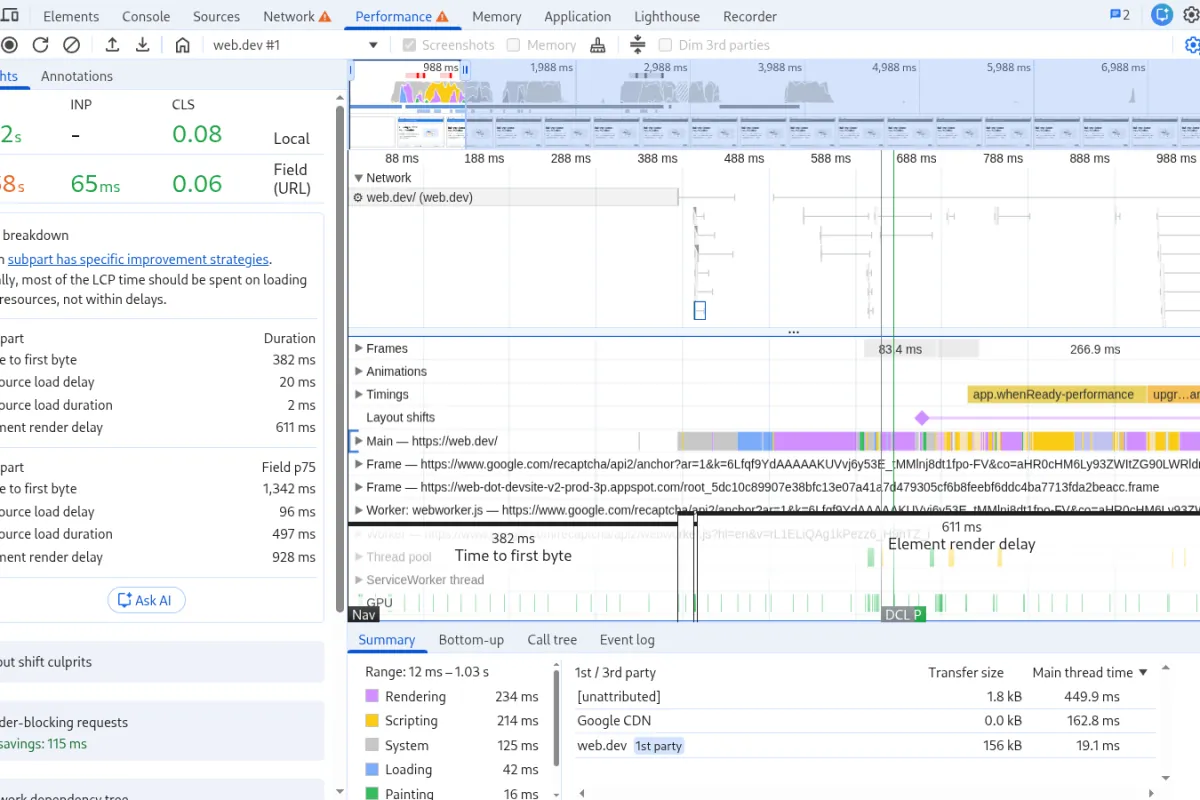 Core Web Vitals Diagnose LCP with the Chrome DevTools Performance Panel
