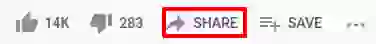 youtube share button
