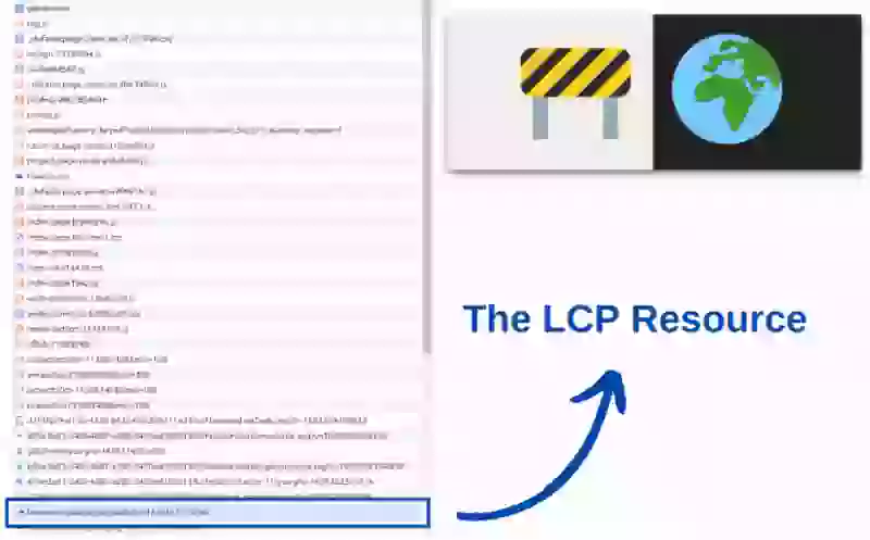 lcp resource load delay devtools network