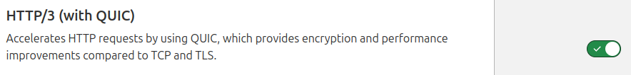 cloudflare settings http3