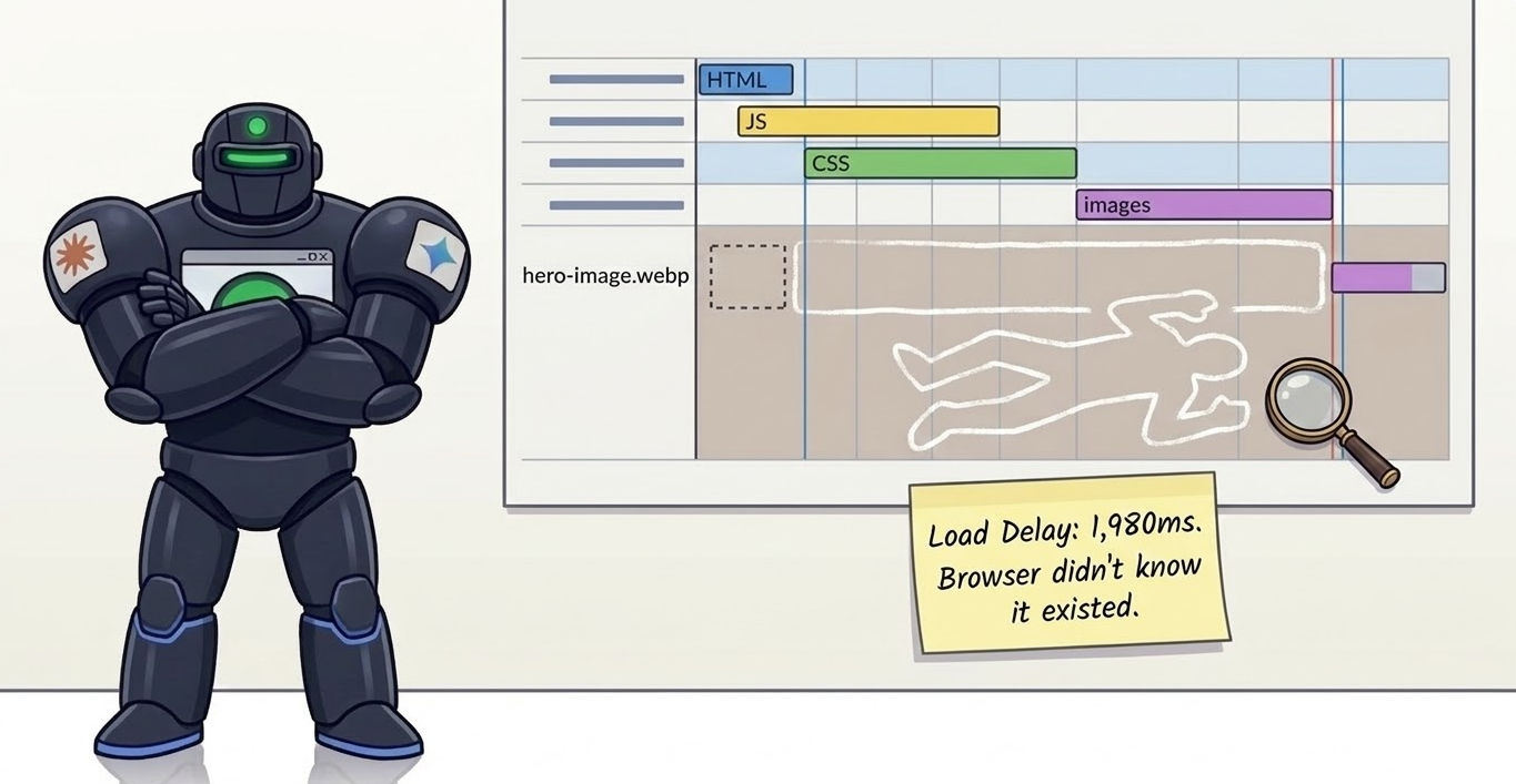 Fix LCP met een AI-agent: van field data naar code fix